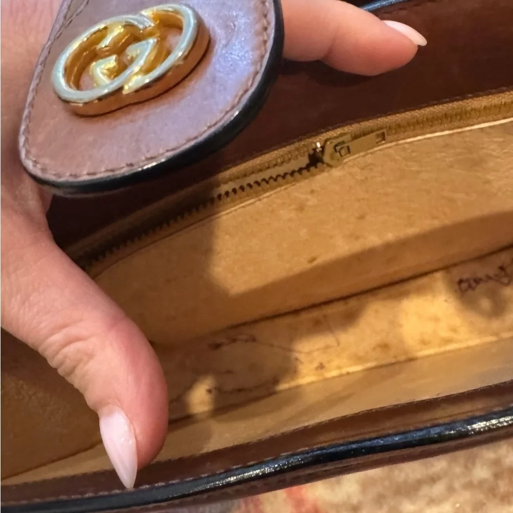 Vintage Gucci Brown Leather Shoulder Bag - Picture 5 of 12